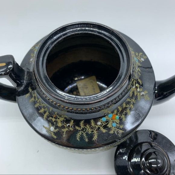 Antique pre-1910 English Black Teapot - Picture 3 of 10